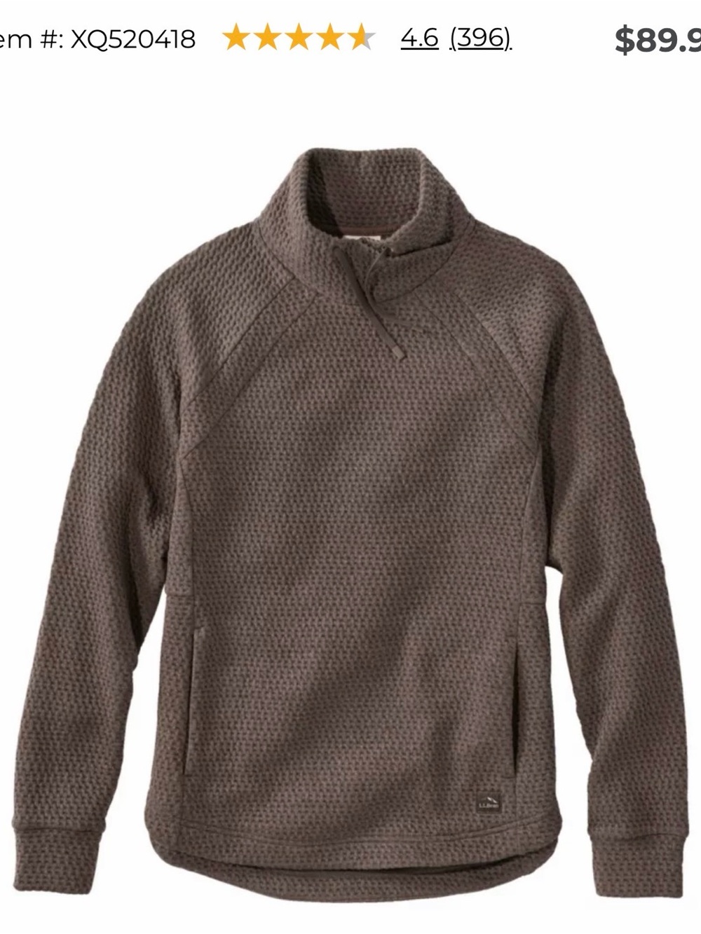 L.L.Bean Women's Ridgeknit Crossneck Pullover
Large